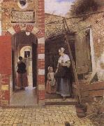 Pieter de Hooch The Countyard of a House in Delf oil